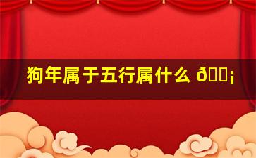 狗年属于五行属什么 🐡